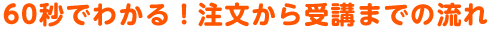60秒でわかる!注文から受講までの流れ